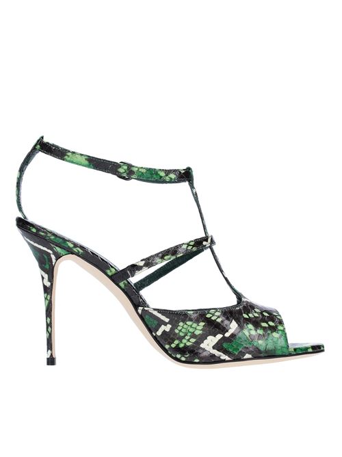 Sandali mod. ZEINAT MANOLO BLAHNIK in pelle stampa pitone MANOLO BLAHNIK | 4221414904WVERDE